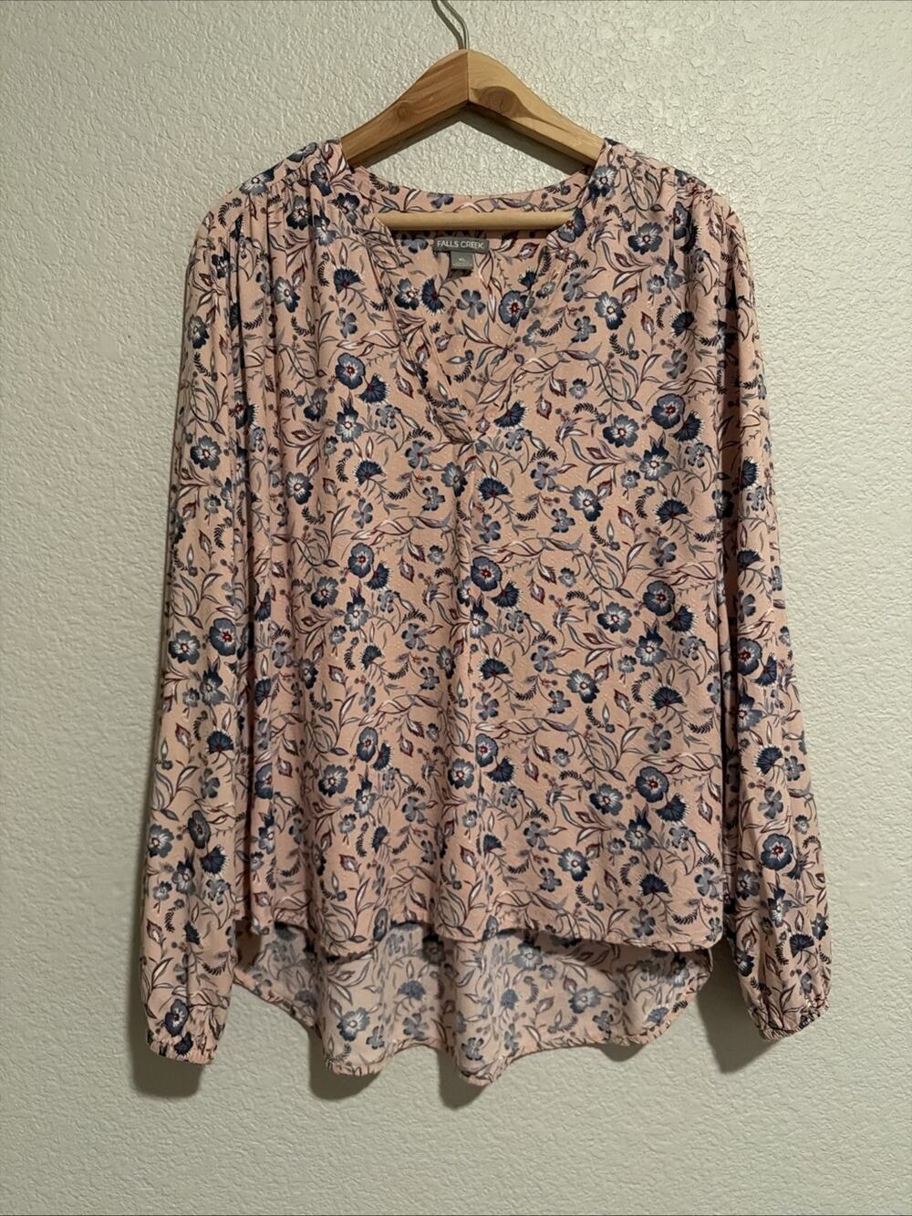 NEW Falls Creek Blouse Top Peasant Boho Cottage Fairy Coastal Prairie Floral XL
